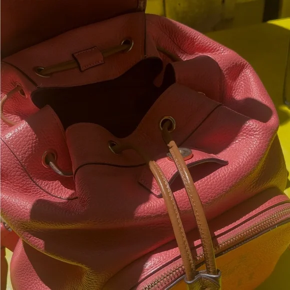 Coach Vibrant Pink Leather Backpack ??Coach Court Leather Backpack Beautiful Pink Color  main image 4